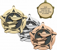 2-1/4" Lamp of Knowledge Super Star Medallion