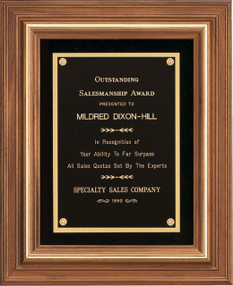 Walnut Frame Plaque - P1983-4