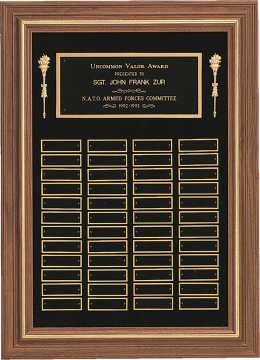Black Velour Perpetual Plaque - P2552-4