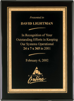 Black Piano-Finished Florentine Plaque - P3816-9