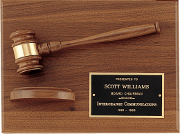 9" x 12" Gavel Plaque