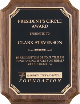 Walnut Stained Sunburst Plaque - P4125-7