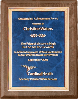 Walnut  Sapphire Plaque - P4200-2