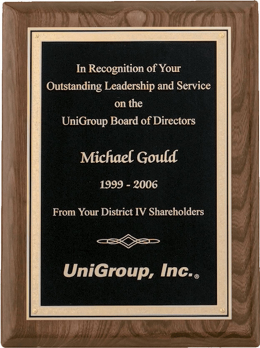 Florentine Border Walnut Plaque - P4300-2