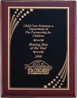 Star Shower Rosewood Plaque - P4450-2