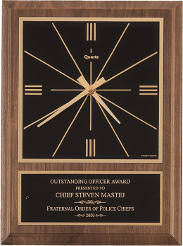 American Walnut Vertical Wall Clock