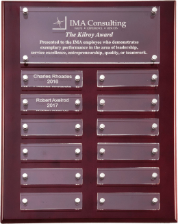 Rosewood & Acrylic 12-plate Perpetual Plaque 