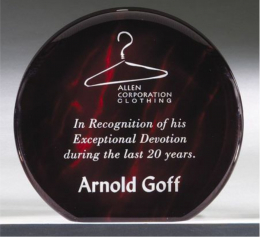 4" Aurora Sienna Marble Acrylic Award