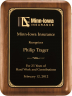 xxxBlack Brass American Walnut Plaque - P1611-5
