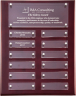 Rosewood & Acrylic 12-plate Perpetual Plaque  - P5340
